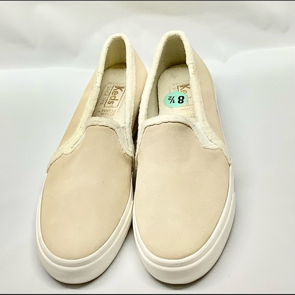 Keds Double Decker Women’s Sneakers Faux Shearling Size 8.5 Medium US Cream - Picture 5 of 9